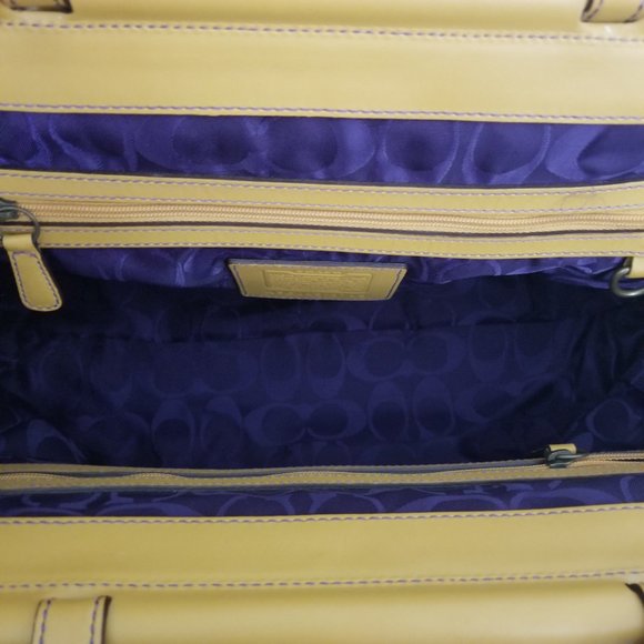 Vintage Coach 9749 mustard yellow leather satchel limited edition - Picture 10 of 12